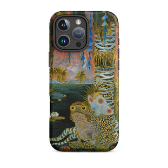 Spring - Michalina Janoszanka Iphone Case, 16 Pro Max / Matte, Phone Case Whimsical Nature-inspired Design Large-eyed Frog Pond