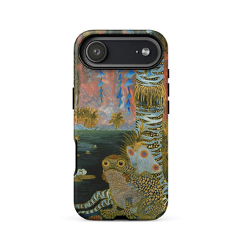 Spring - Michalina Janoszanka Phone Case Iphone 17 Air / Matte Iphone 12 Case Vibrant Detailed Lizard Design Janoszanka’s Spring Drapes,