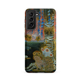 Spring - Michalina Janoszanka Samsung Case, Galaxy S21 Fe / Matte, Smartphone Case Whimsical Colorful Illustration Lizard-like Creature