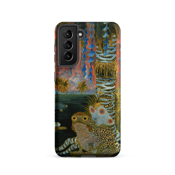 Spring - Michalina Janoszanka Samsung Case, Galaxy S21 / Matte, Smartphone Case Artistic Depiction Jungle Scene Frog-like Creature