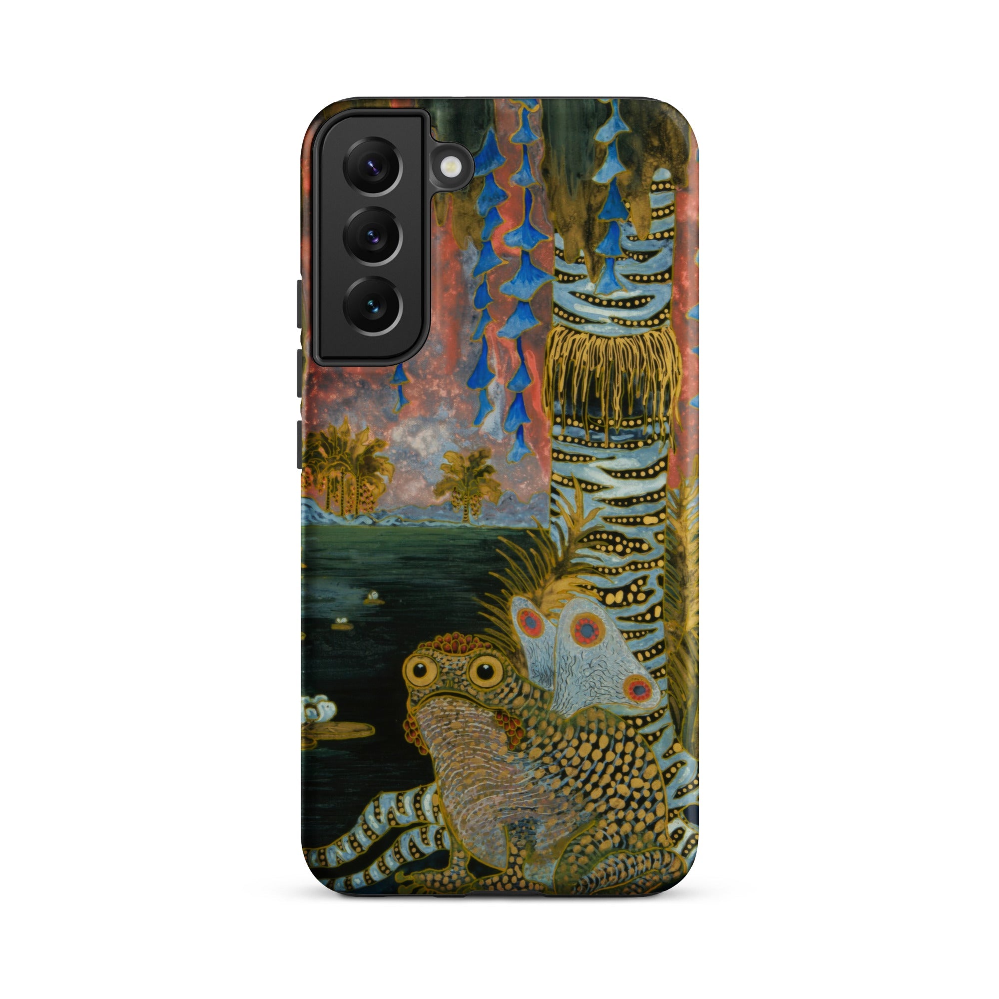 Spring Michalina Janoszanka Samsung Case, Galaxy S22 Plus / Matte, Black Phone Case Vibrant Intricate Painting Fantastical Lizard