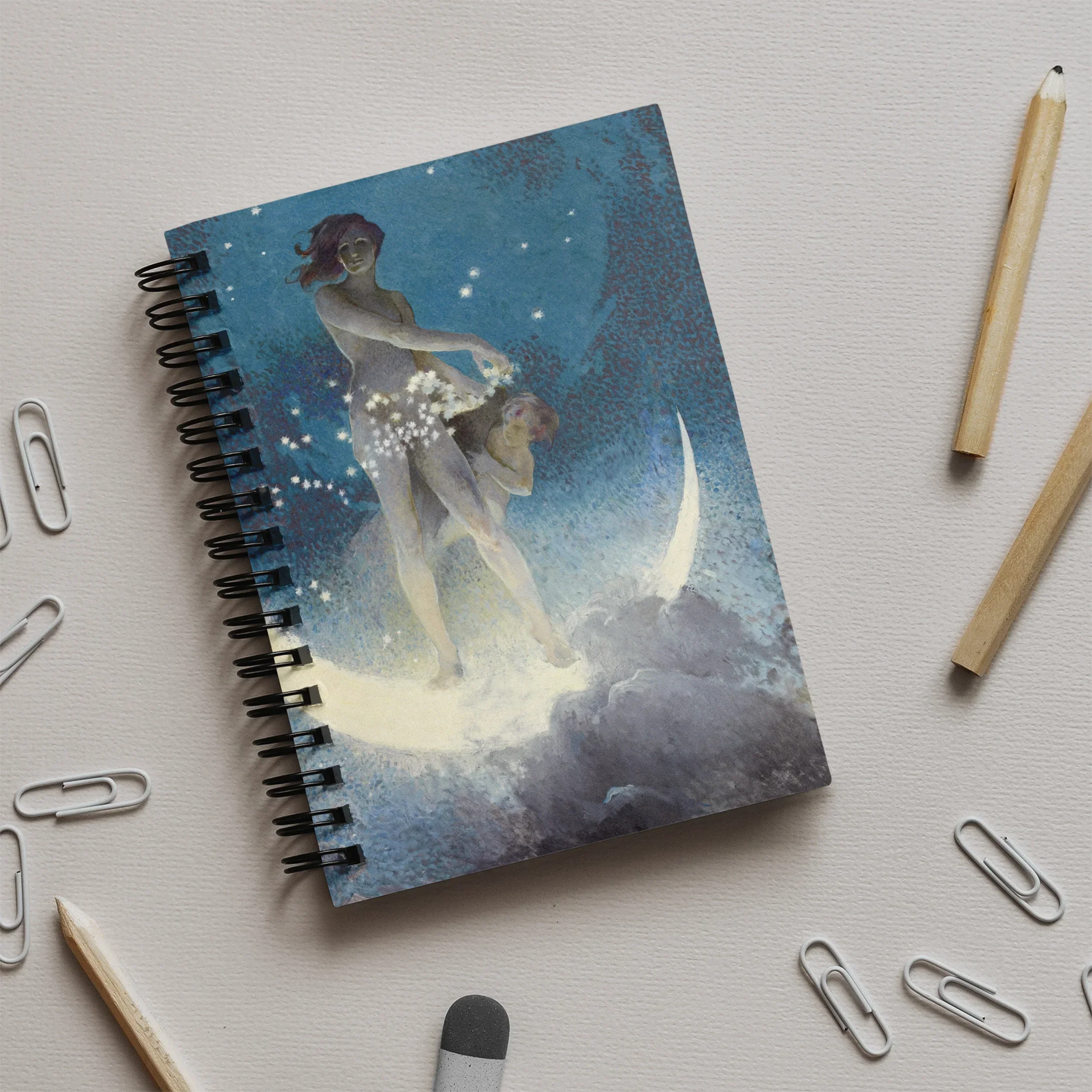 Spring Scattering Stars - Edwin Blashfield Notebook Notebooks & Notepads