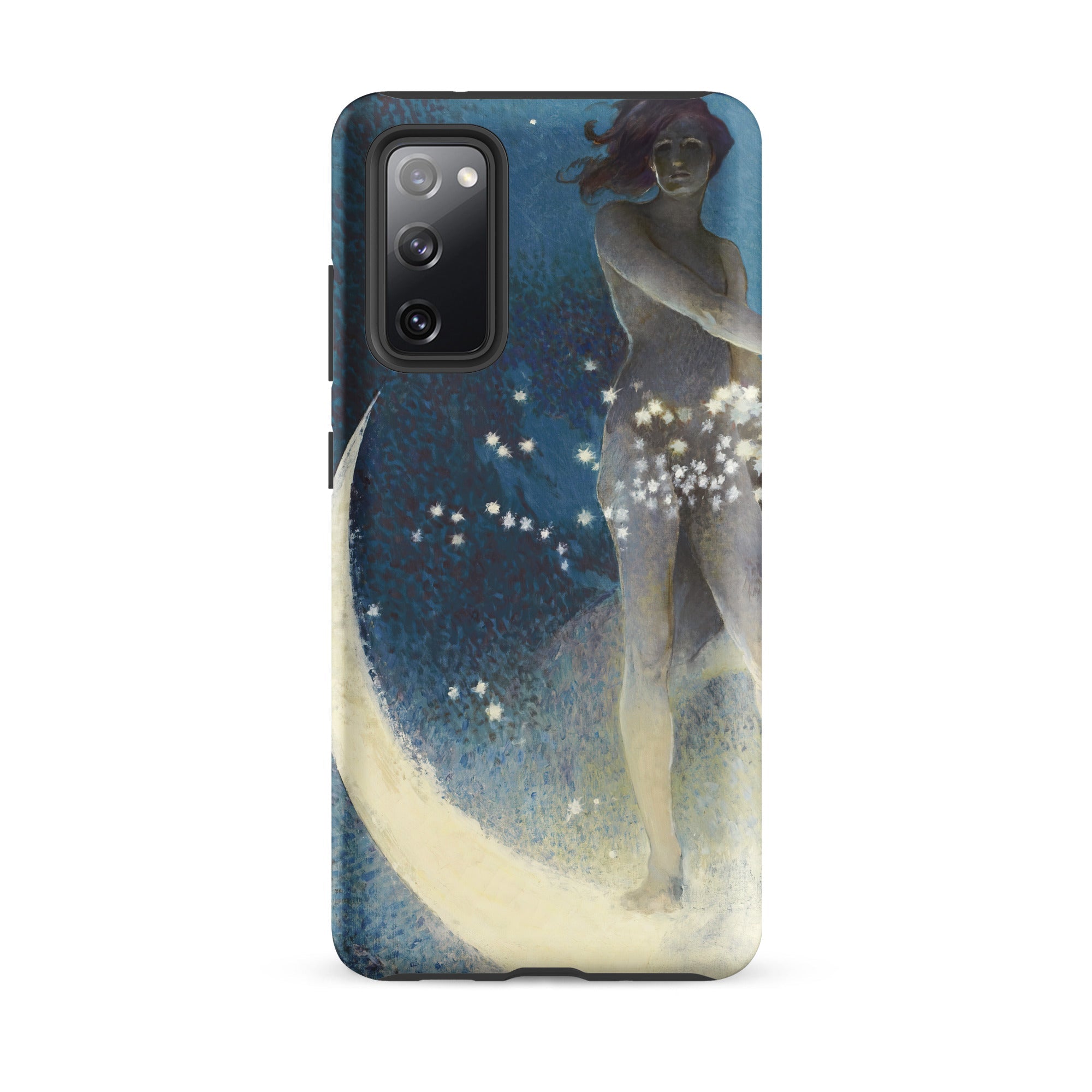Spring Scattering Stars Edwin Blashfield Samsung Case, Galaxy S20 Fe / Matte, Dark Blue Phone Case Painting Nude Figure Crescent