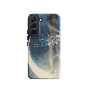 Spring Scattering Stars - Edwin Blashfield Samsung Case, Galaxy S22 / Matte, Smartphone Case Painting Nude Woman Crescent Moon Surrounded