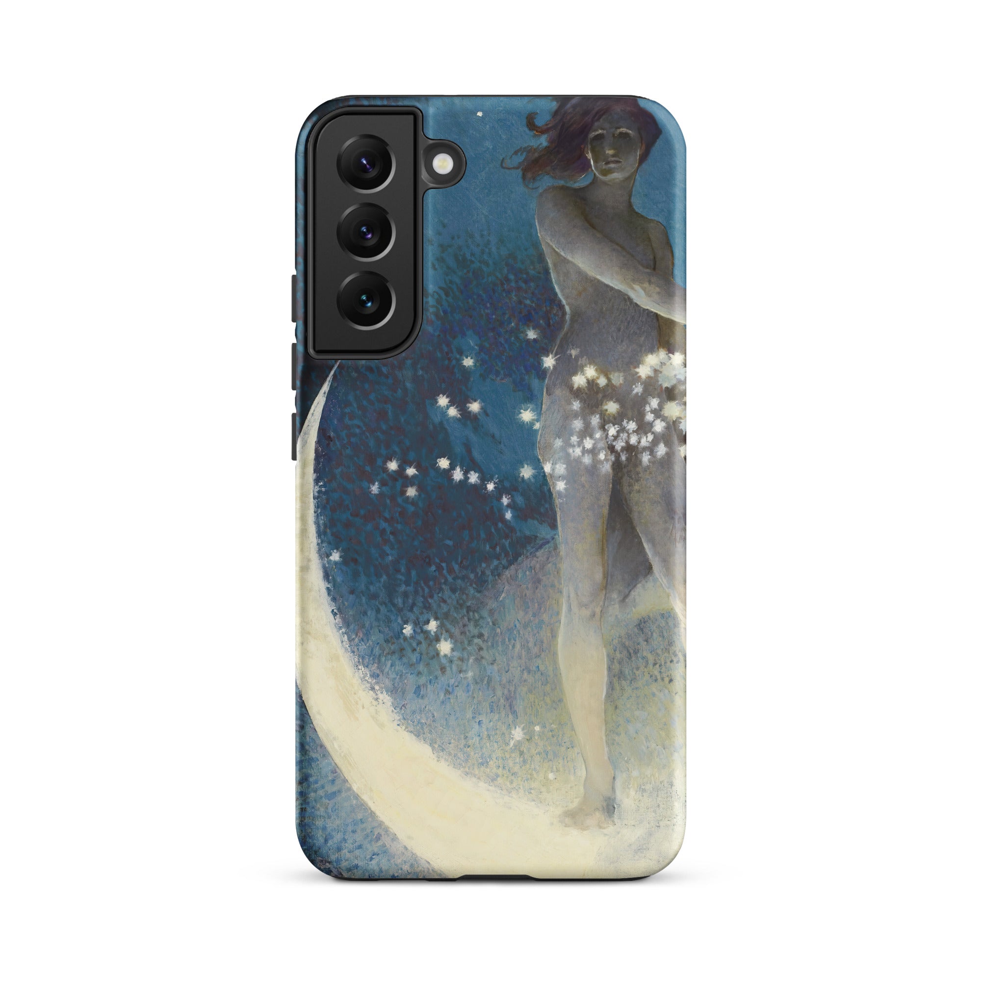 Spring Scattering Stars Edwin Blashfield Samsung Case, Galaxy S22 Plus / Matte, Blue Phone Case Mythical Art Print Woman Crescent