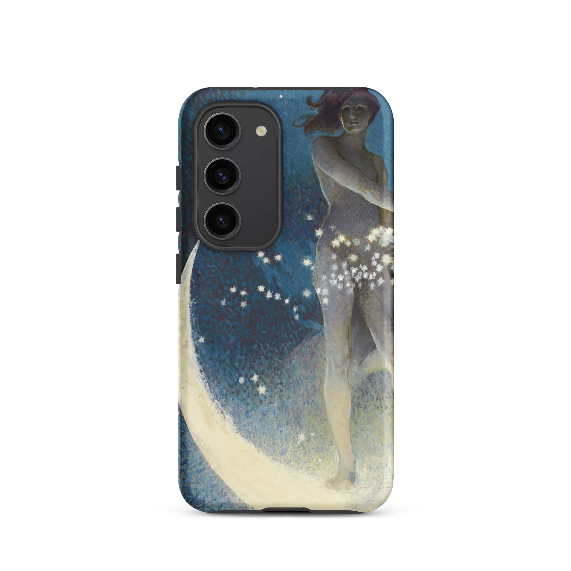 Spring Scattering Stars Edwin Blashfield Samsung Case, Galaxy S23 / Matte, Smartphone Case Artistic Depiction Nude Woman Crescent Moon