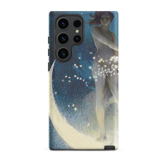 Spring Scattering Stars - Edwin Blashfield Samsung Case, Galaxy S23 Ultra / Matte, Dark Blue Smartphone Case Celestial-themed Artistic