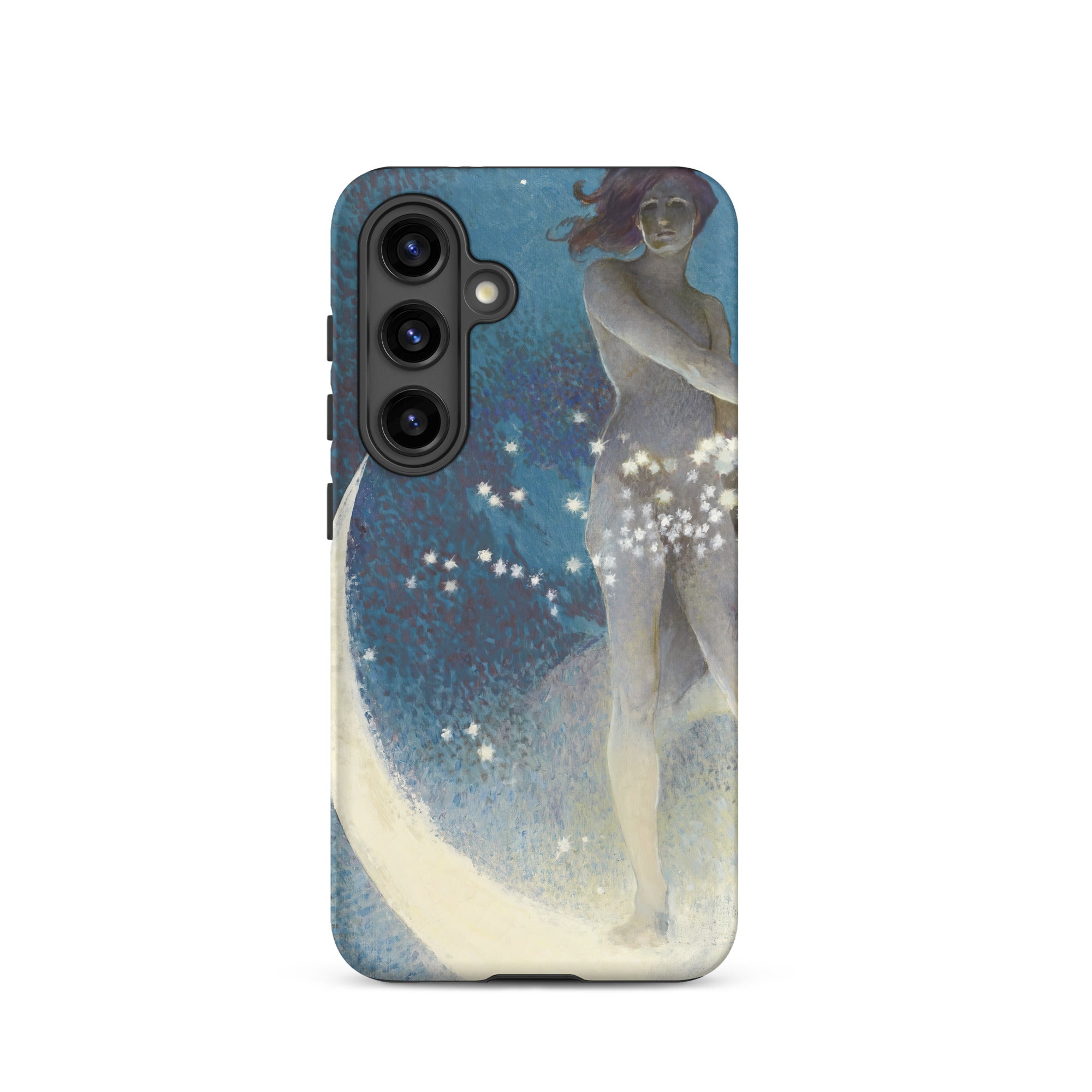 Spring Scattering Stars Edwin Blashfield Samsung Case, Galaxy S24 / Matte, Smartphone Case Celestial Art Print Nude Figure Crescent