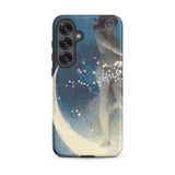 Spring Scattering Stars - Edwin Blashfield Samsung Case, Galaxy S25 Plus / Matte, Smartphone Case Celestial Art Print Woman Crescent Moon