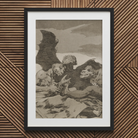 They Spruce Themselves Up - Francisco De Goya Art Print, 20x30’’ / 51x76cm / Black Frame / 2’’ Matboard, Framed Artwork Grotesque Figures