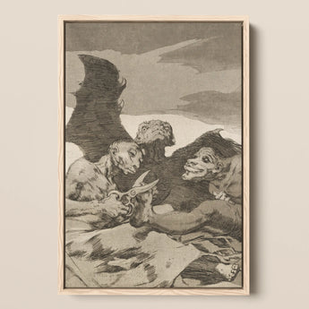 They Spruce Themselves Up - Francisco De Goya Art Print / Canvas, 12x17’’ / A3 / Natural Frame, Posters Prints & Visual Artwork, Toby Leon