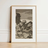 They Spruce Themselves Up - Francisco De Goya Art Print / Canvas, 12x18’’ / 31x46cm / Natural Frame / Matboard, Posters Prints & Visual