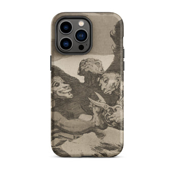 They Spruce Themselves Up - Francisco De Goya Iphone Case, 14 Pro Max / Matte, Iphone Phone Case Dark Macabre Etching-style Illustration