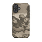They Spruce Themselves Up - Francisco De Goya Iphone Case, 16 Plus / Matte, Smartphone Vintage Grotesque Art Print Case