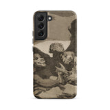 They Spruce Themselves Up - Francisco De Goya Phone Case Samsung Galaxy S22 Plus / Matte Phone Case Sepia-toned Grotesque Figures Scissors