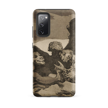 They Spruce Themselves Up - Francisco De Goya Phone Case Samsung Galaxy S20 Fe / Matte Phone Case Sepia-toned Illustration Grotesque
