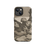 They Spruce Themselves Up - Francisco De Goya Phone Case Iphone 14 / Matte Iphone Black White Goya Demonic Figures Cover Francisco Goya,