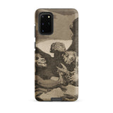 They Spruce Themselves Up - Francisco De Goya Phone Case Samsung Galaxy S20 Plus / Matte Phone Case Sepia-toned Grotesque Figures Scissors