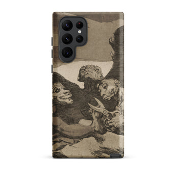 They Spruce Themselves Up - Francisco De Goya Samsung Case, Galaxy S22 Ultra / Matte, Phone Case Dark Macabre Three Figures Scissors
