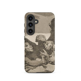 They Spruce Themselves Up - Francisco De Goya Samsung Case, Galaxy S24 / Matte, Smartphone Case Dark Grotesque Artwork Figures Scissors