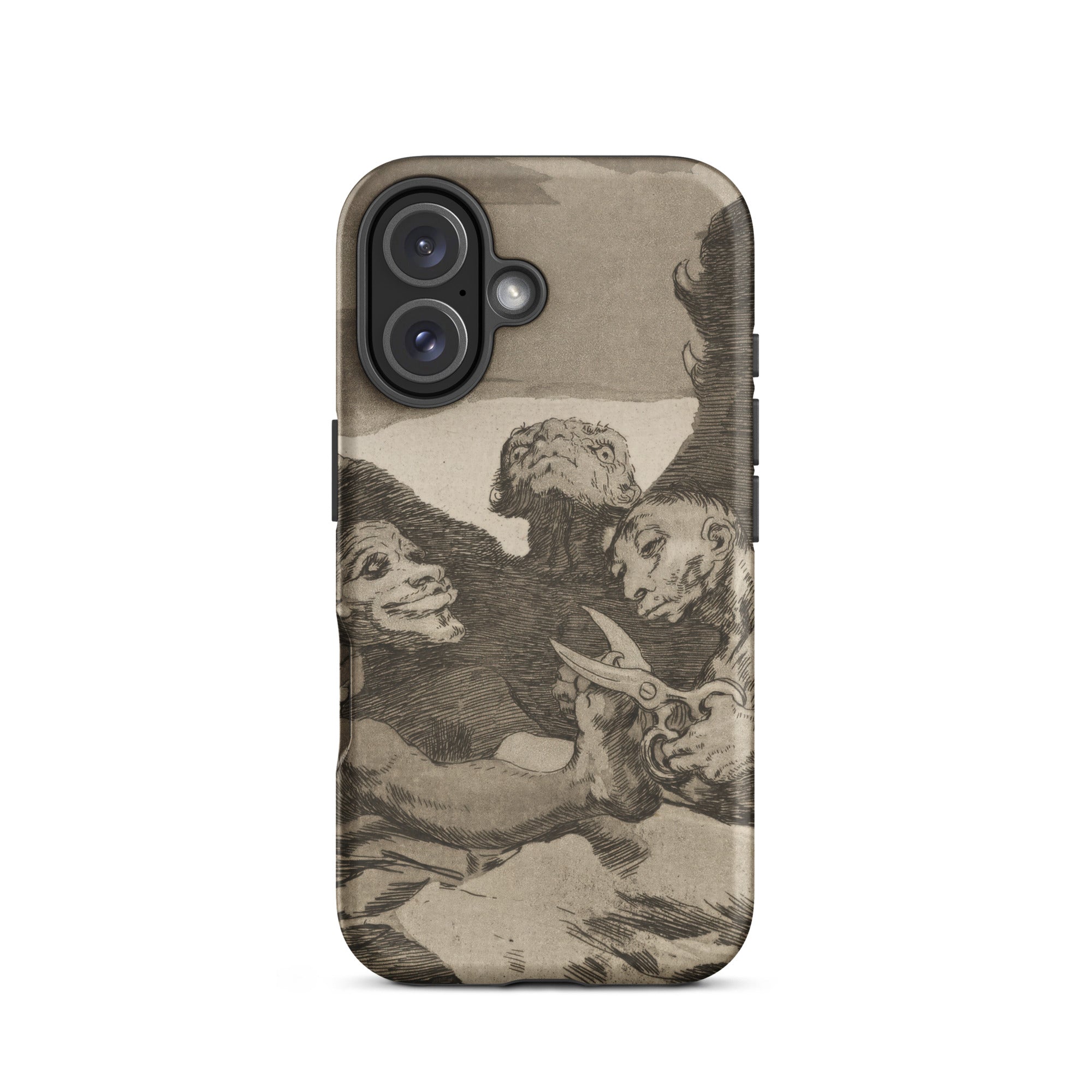 They Spruce Themselves Up - Francisco Goya Iphone Case, 16 / Matte, Smartphone Dark Illustrated Case Grotesque Figures