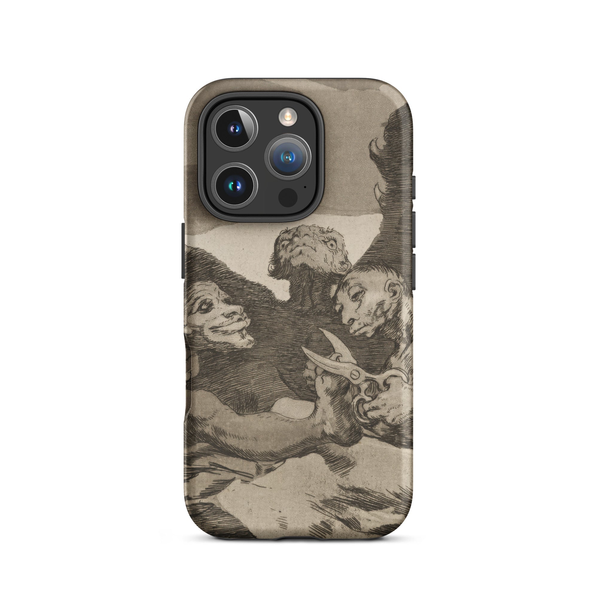 They Spruce Themselves Up - Francisco Goya Iphone Case, 16 Pro / Matte, Smartphone Case Vintage-style Dark Art Illustration
