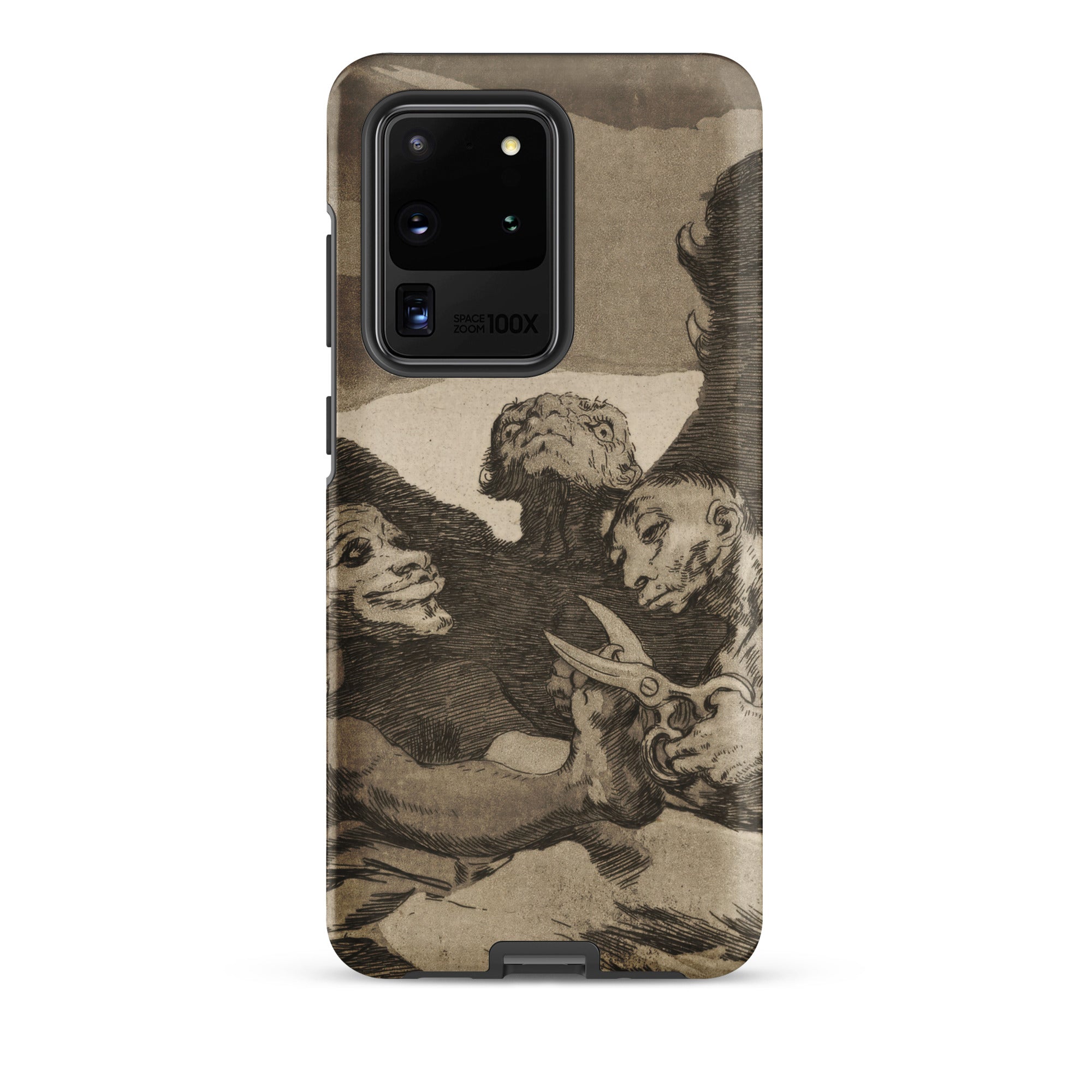 They Spruce Themselves Up - Francisco Goya Samsung Case, Galaxy S20 Ultra / Matte, Smartphone Case Dark Macabre Illustration