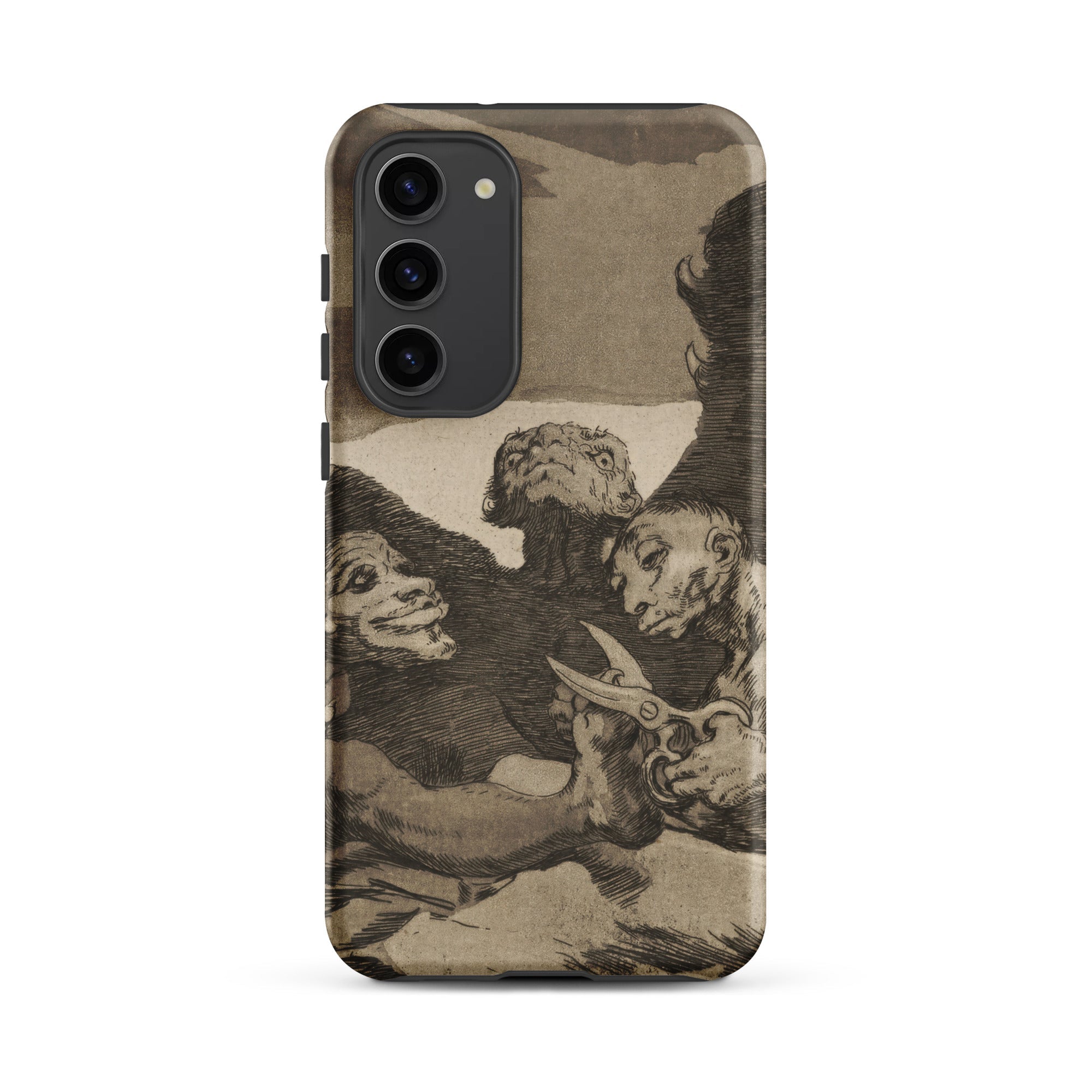 They Spruce Themselves Up - Francisco Goya Samsung Case, Galaxy S23 Plus / Matte, Smartphone Case Vintage-style Dark Macabre Illustration