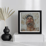 Squeaky Clean - Subtle Gay Male Pleasure Art Print, Framed Photograph Person’s Face Submerged Water Eyes Closed