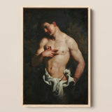 St Sebastian - Johann Carl Loth kunstdruk / Canvas, 12x18’’ / 31x46cm / Natuurlijk frame, Posterprints & visueel artwork, Toby Leon