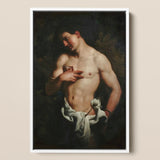 St Sebastian - Johann Carl Loth kunstdruk / Canvas, 12x18’’ / 31x46cm / Wit frame, Posterprints & visueel artwork, Toby Leon