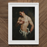 St Sebastian - Johann Carl Loth kunstdruk / Canvas, 20x30’’ / 51x76cm / Wit frame / Passe-partout, Posterprints & visueel artwork, Toby Leon