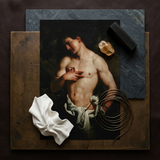 St Sebastian - Johann Carl Loth Art Print / Canvas Classical Oil Painting Muscular Bare-chested Man Dark Hair, Fixes, Young Soldier’s