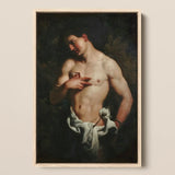 St Sebastian - Johann Carl Loth Art Print / Canvas Framed Reproduction Classical Painting Rape Europa Caravaggio Muscular, Fixes, Young