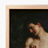 St Sebastian - Johann Carl Loth Art Print / Canvas Framed Reproduction Classical Painting Young Man Dark Hair, Fixes, Soldier’s Chest,