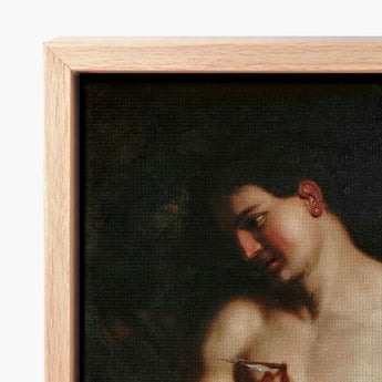 St Sebastian - Johann Carl Loth Art Print / Canvas Framed Reproduction Classical Painting Young Man Dark Hair, Fixes, Soldier’s Chest,