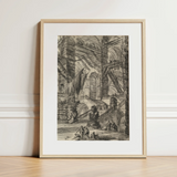 The Staircase with Trophies - Giovanni Battista Piranesi Art Print / Canvas, 12x16’’ / 31x41cm / Natural Frame / Matboard, Posters Prints &
