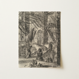 The Staircase with Trophies - Giovanni Battista Piranesi Art Print / Canvas 12x16’’ / 31x41cm / Unframed / no Border Detailed