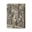 The Staircase with Trophies - Giovanni Battista Piranesi Art Print, Dramatic Architectural Interior Multiple Staircases Arches Figures