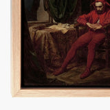 Stańczyk - Jan Alojzy Matejko Art Print / Canvas Framed Oil Painting Man Rich Red Velvet Attire, Turns Color Prints