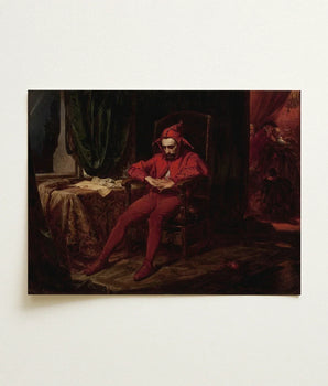 Richly Detailed Oil Painting Man Ornate Red Costume Jan Alojzy Matejko Art, Turns Color