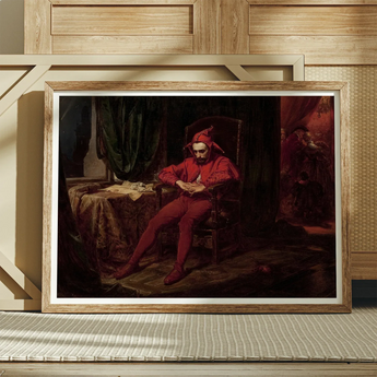 Stańczyk - Jan Alojzy Matejko Art Print, Framed Painting Jester Red Suit