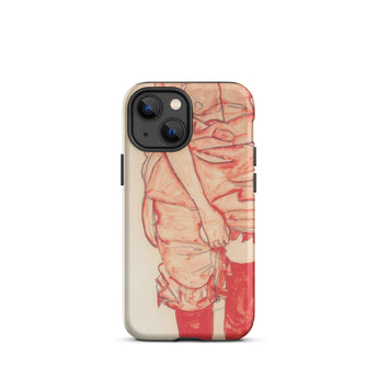 Standing Woman in Red - Egon Schiele Iphone Case, 13 Mini / Matte, Iphone 14 Case Red Pink Artistic Person