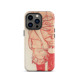 Standing Woman in Red - Egon Schiele Iphone Case, 13 Pro / Matte, Iphone Beige Case Red White Abstract Person