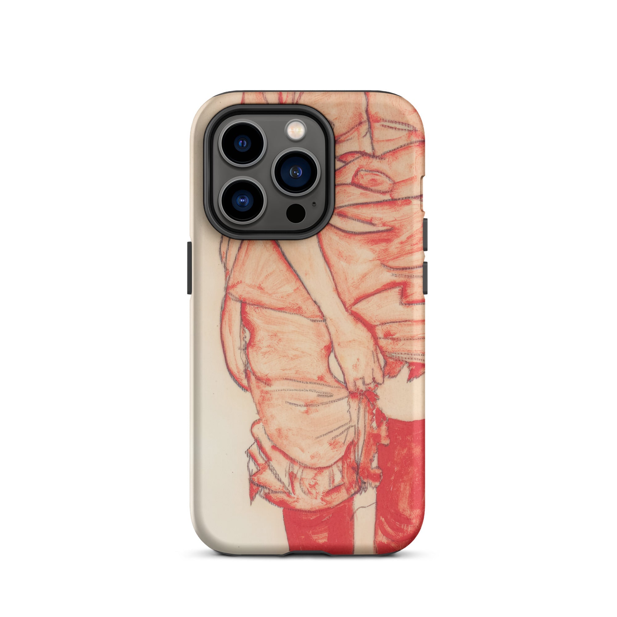 Standing Woman in Red - Egon Schiele Iphone Case, 14 Pro / Matte