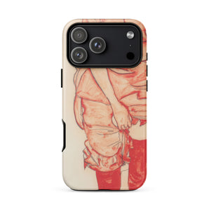 Standing Woman in Red - Egon Schiele Iphone Case, 17 Pro Max / Matte, Mobile Phone Cases, Toby Leon