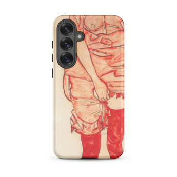 Standing Woman in Red - Egon Schiele Phone Case, Samsung Galaxy S25 Plus / Matte, Mobile Cases, Toby Leon