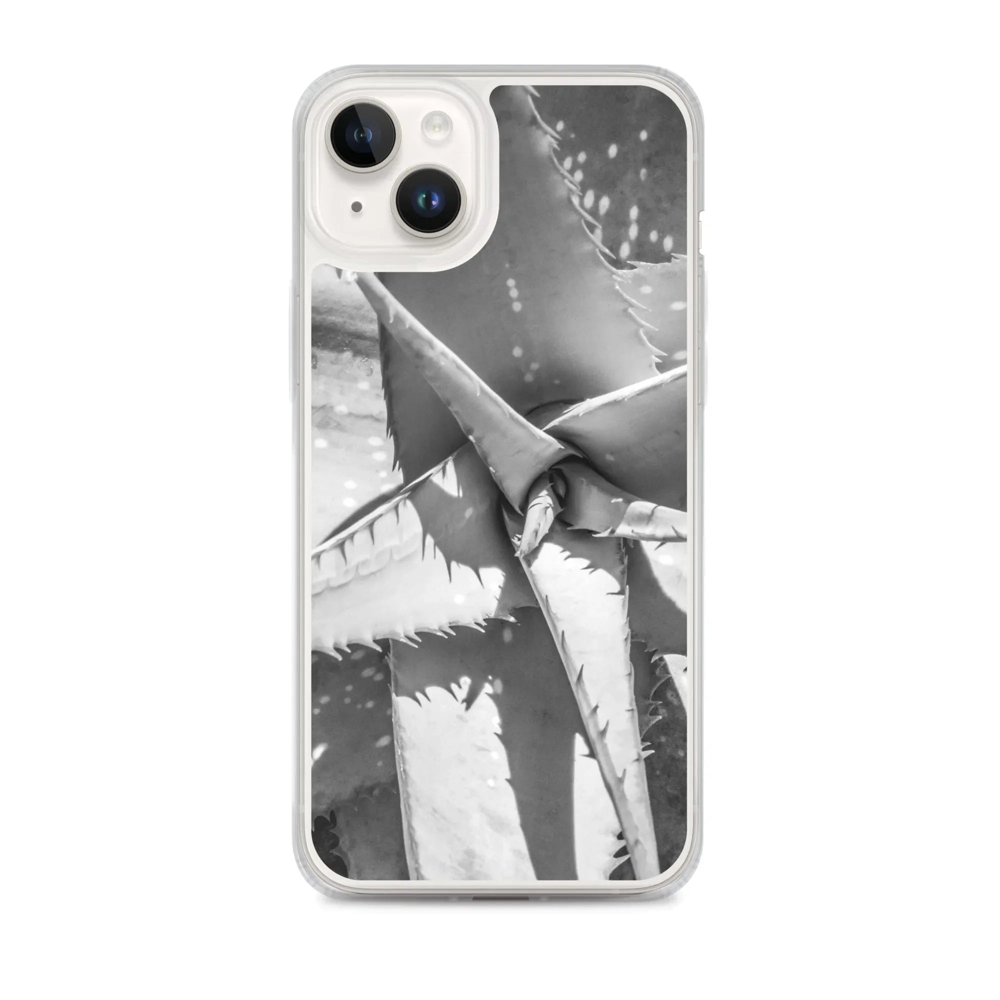 Starry-eyed Botanical Art Iphone Case - Black And White - Iphone 14 Plus - Mobile Phone Cases - Aesthetic Art