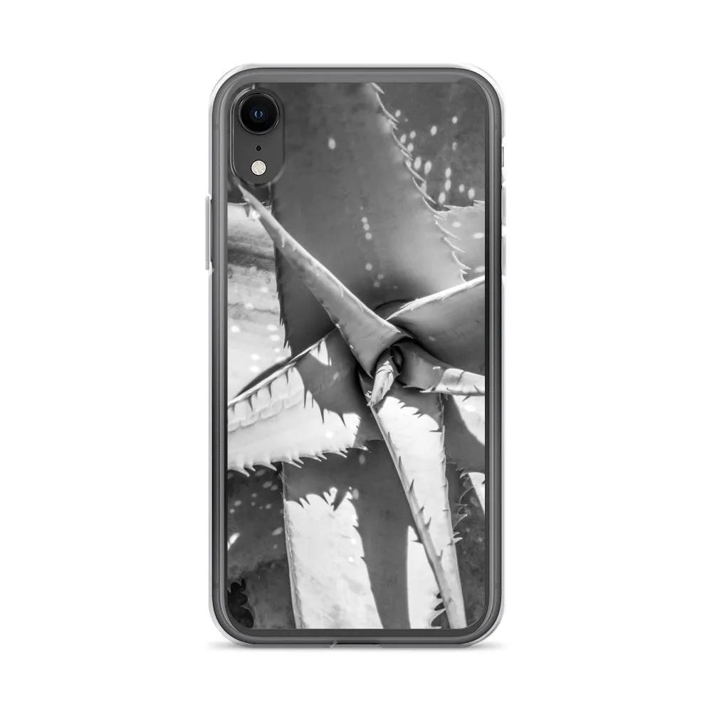 Starry-eyed Botanical Art Iphone Case - Black And White - Iphone Xr - Mobile Phone Cases - Aesthetic Art