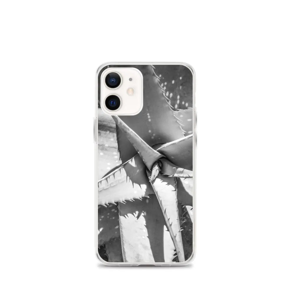 Starry - eyed Botanical Art Iphone Case - Black And White - Iphone 12 Mini - Mobile Phone Cases - Aesthetic Art